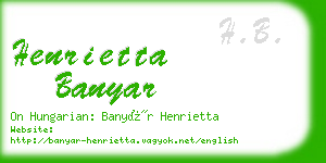 henrietta banyar business card